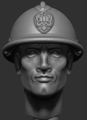 Des Tranchées aux Barricades Têtes Adrian polonais fichier STL 28mm