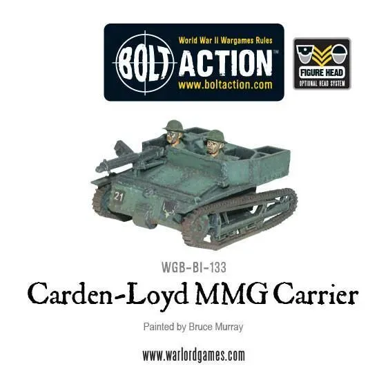 Bolt Action Carden Loyd MMG carrier véhicule résine métal