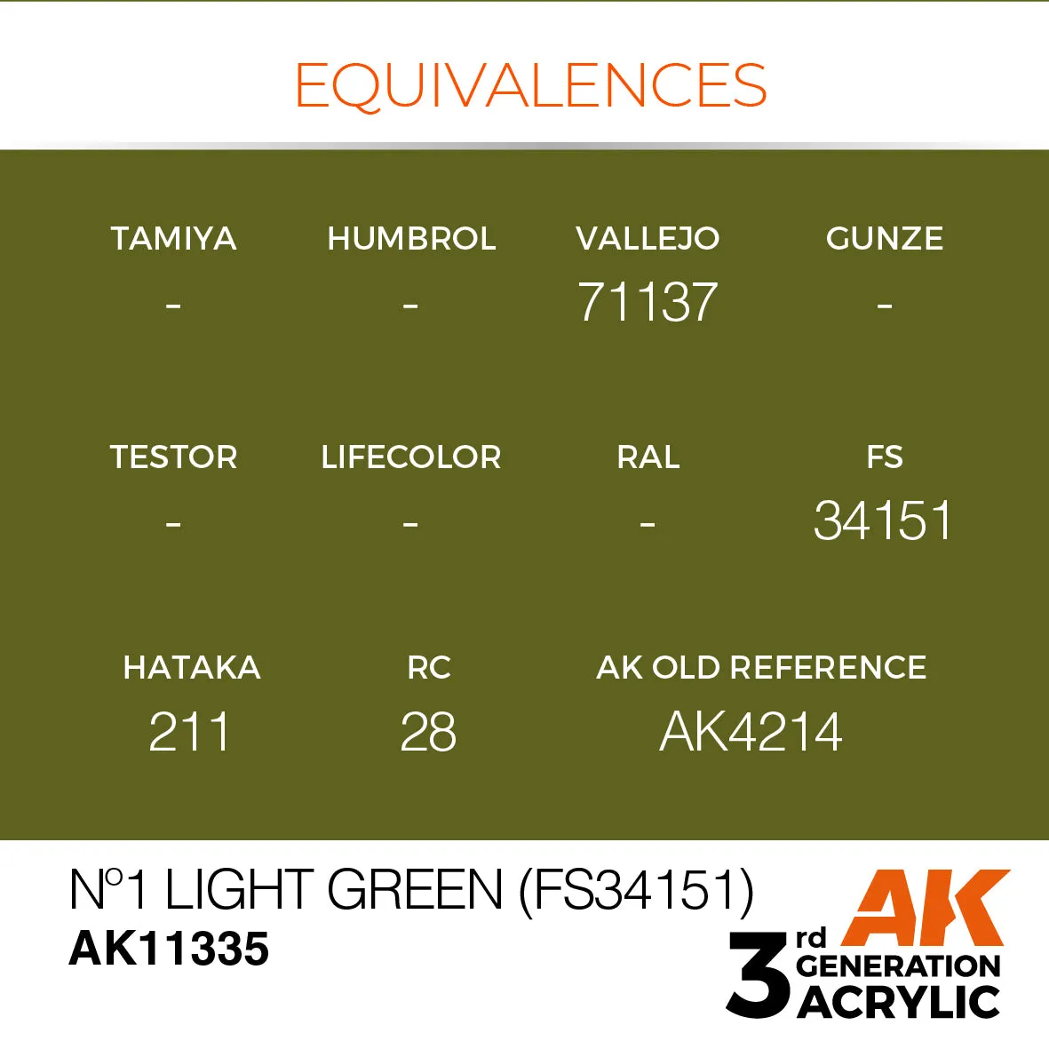 AK Interactive 3Gen Nº1 Light Green peinture 17 ml vert clair