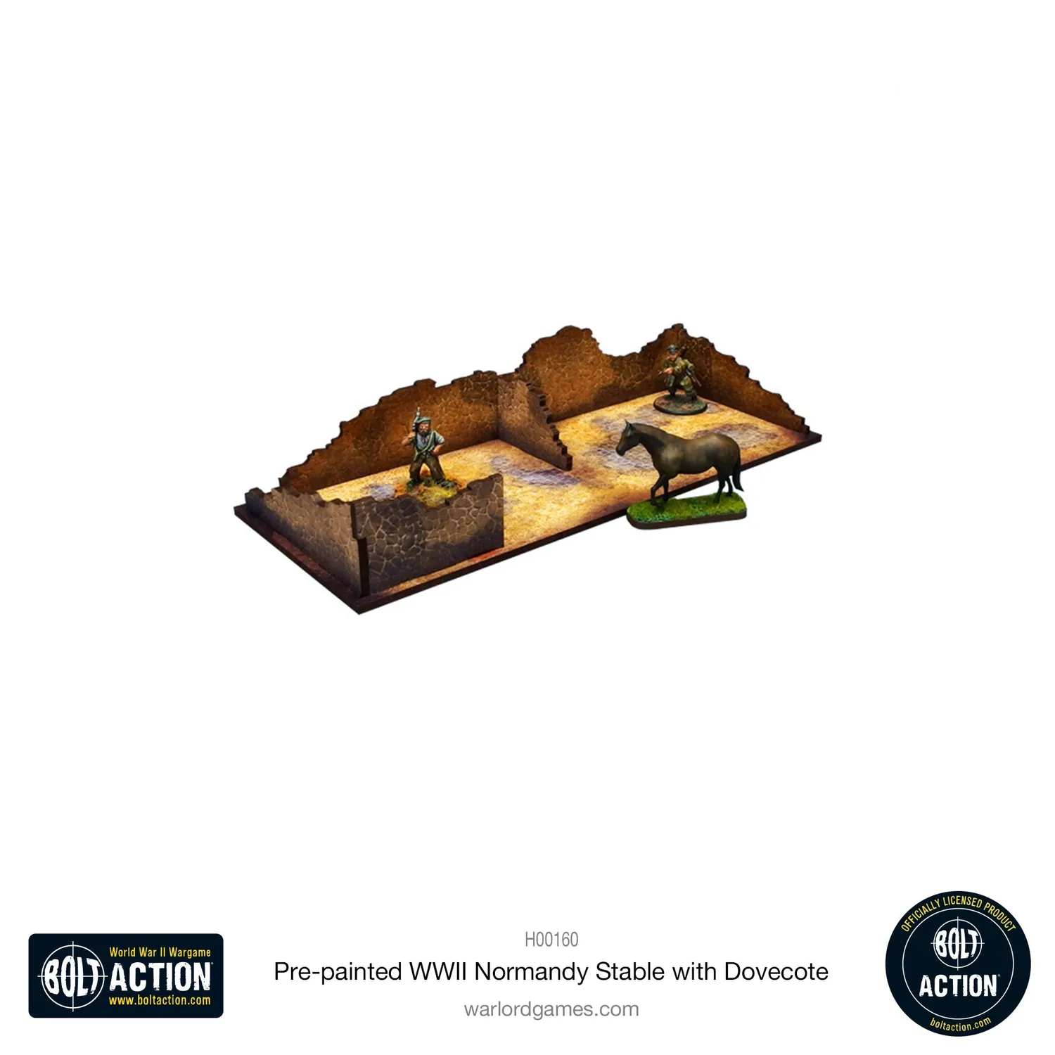 Bolt Action WWII Normandy Stable with Dovecote décor prépeint 28-30 mm