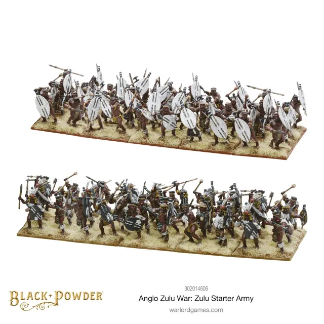 Warlord Anglo-Zulu armée Zulu Starter plastique 80 figs