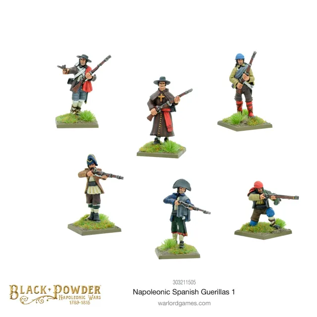Bolt Action Black Powder Spanish Guerillas 1 figurines métal x6