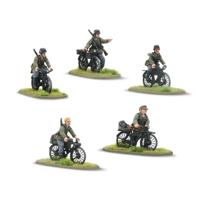 Bolt Action Early War German Infantry Bicycles figurines résine x5