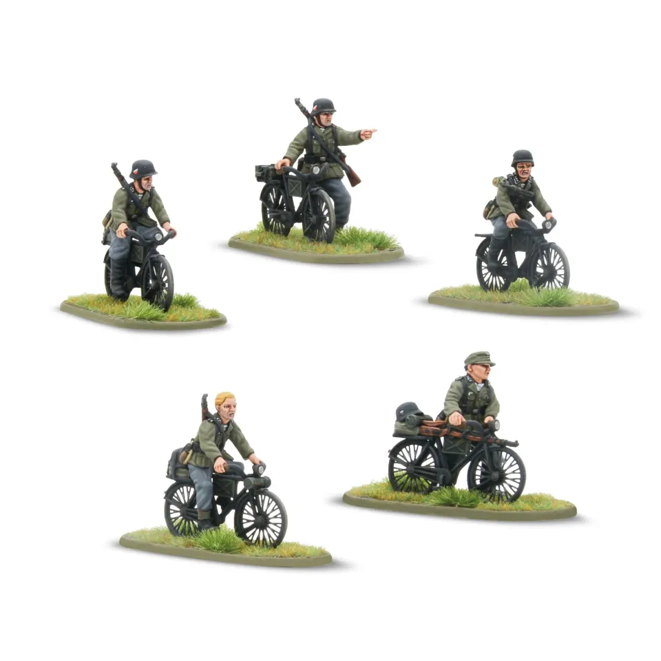 Bolt Action Early War German Infantry Bicycles figurines résine x5