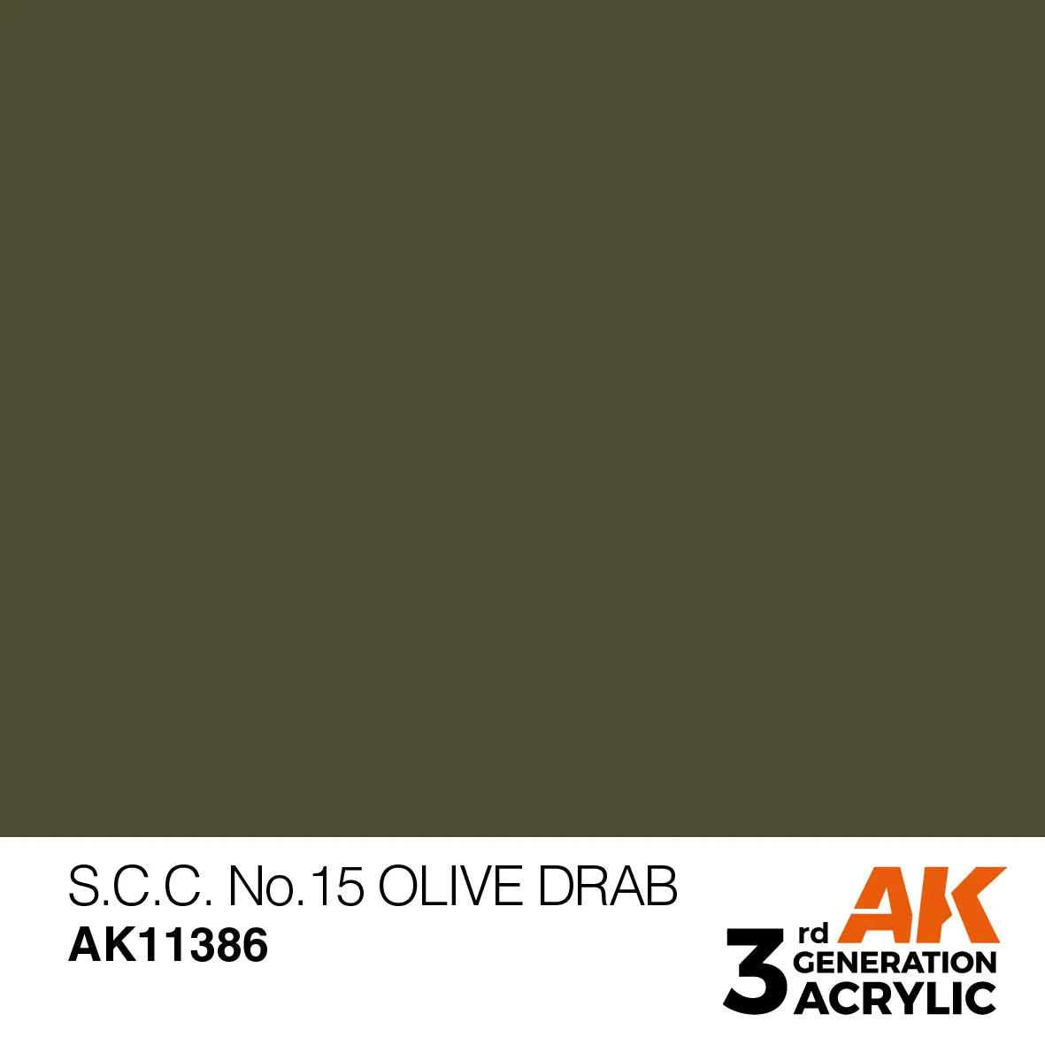 AK Interactive S.C.C. No.15 Olive Drab peinture acrylique 17 ml