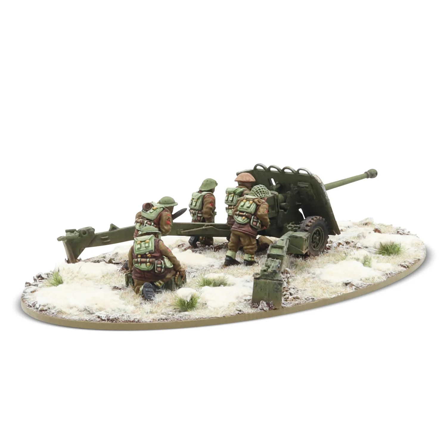 Bolt Action canon 17 pdr équipage hiver artillerie 28mm