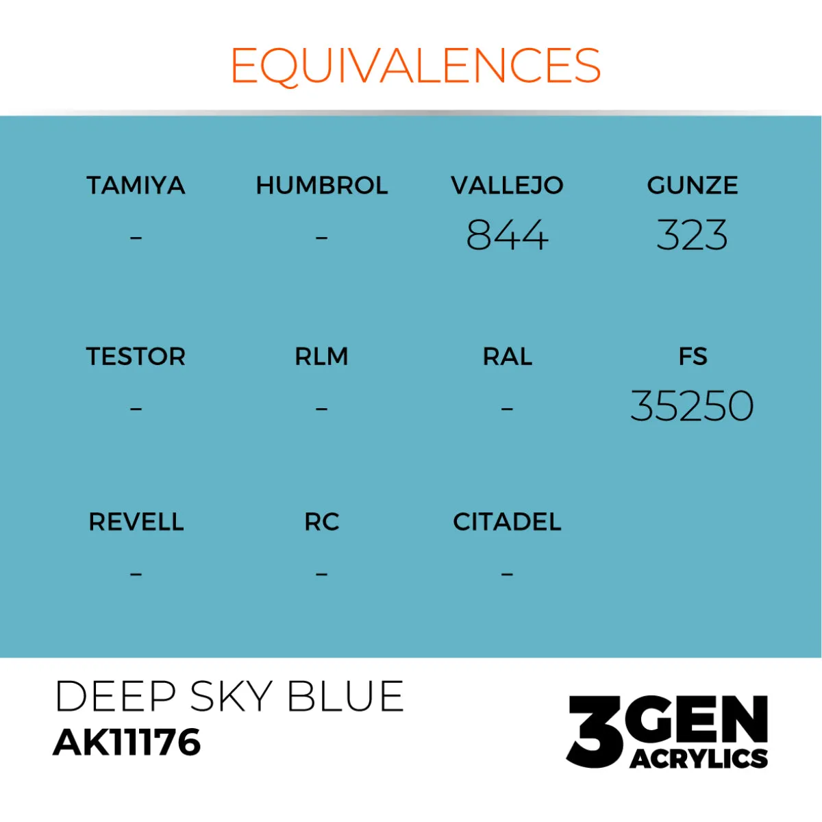 AK Interactive 3Gen Deep Sky Blue peinture acrylique 17 ml