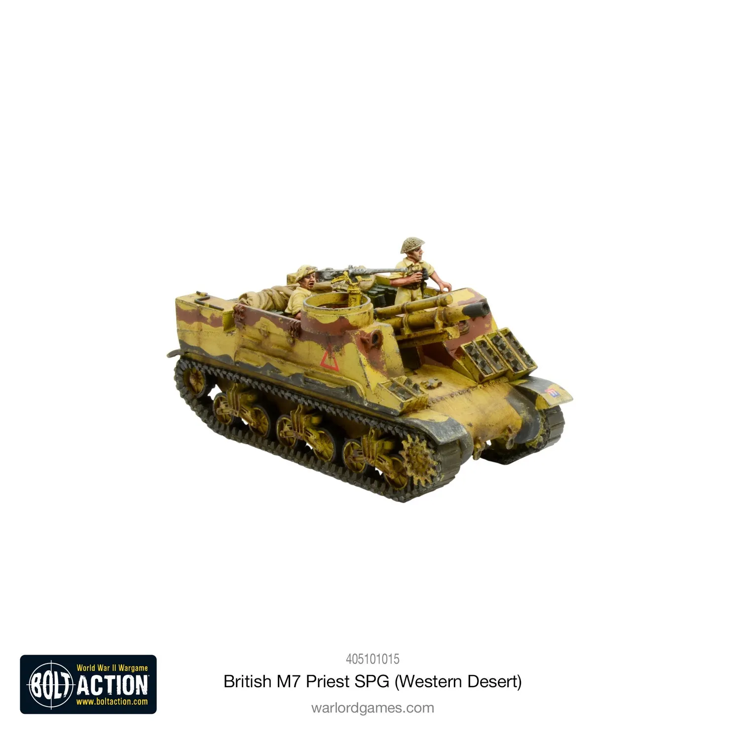 Bolt Action British M7 Priest SPG Western Desert véhicule résine métal