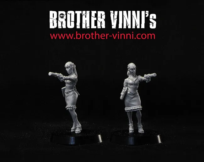 Brother Vinni Secretary employée armée figurine résine 28mm