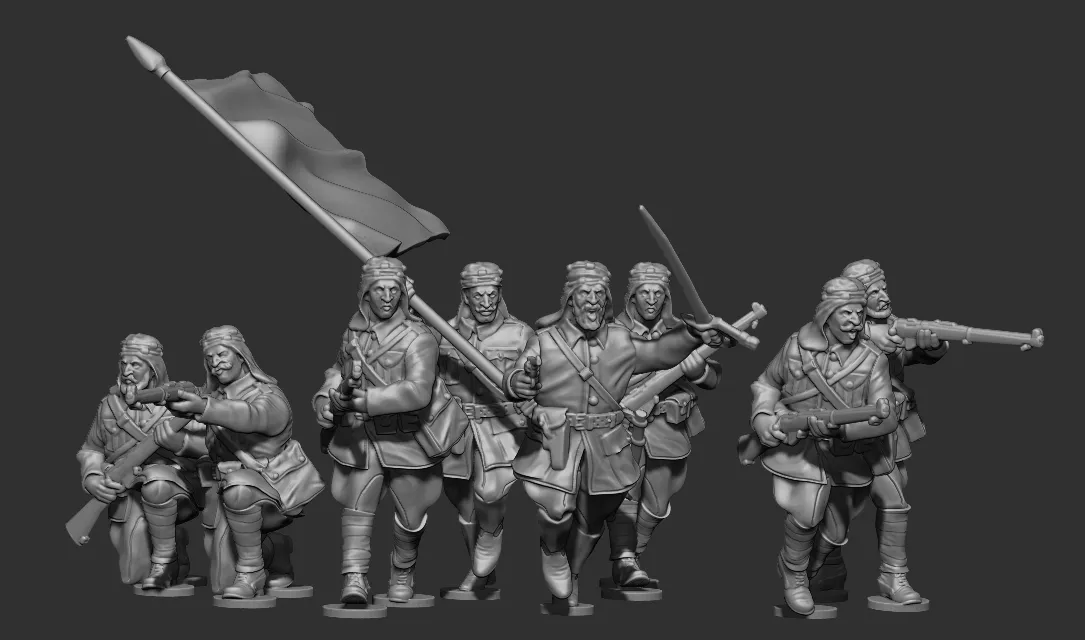 Des Tranchées aux Barricades Armée chérifienne fichier STL 28mm