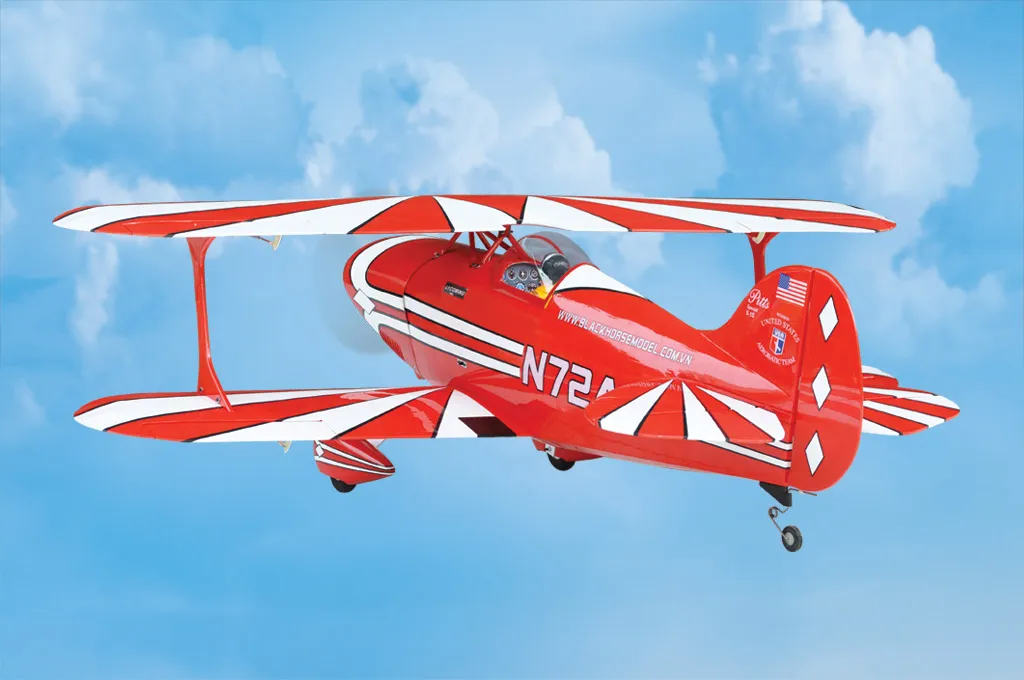 Black Horse Model BH85 Pitts avion RC 1500mm 20cc