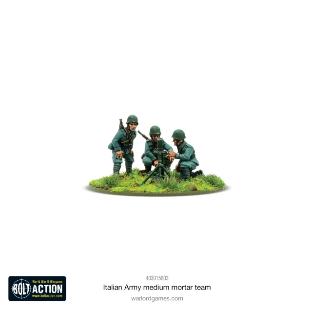 Bolt Action Italian Army Medium Mortar Team figurines métal WW2