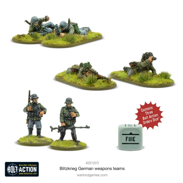 Bolt Action Blitzkrieg German weapons teams figurines