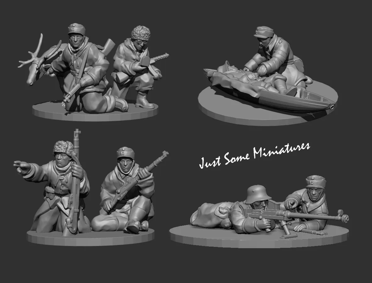 Des Tranchées aux Barricades État-major finlandais figurines Guerre d’Hiver