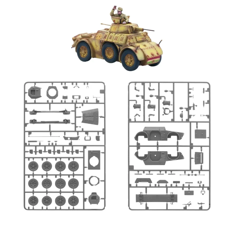 Bolt Action Autoblinda AB41/43 maquette plastique grappes seules