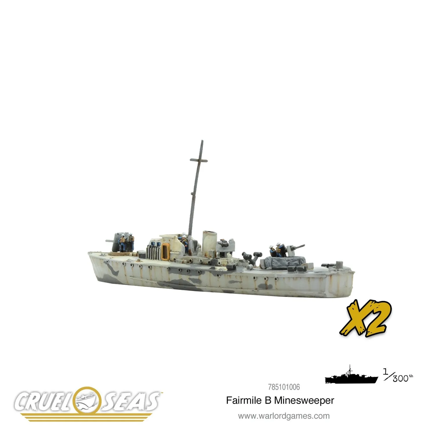 Bolt Action Cruel Seas Fairmile B Minesweeper bateau résine métal
