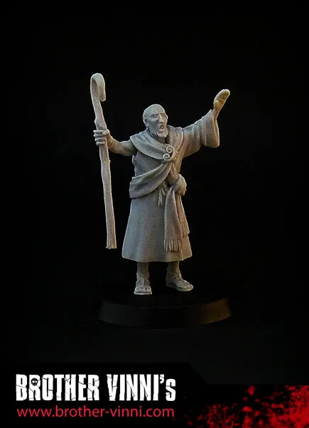 Brother Vinni Prêtre druide figurine 28 mm résine SAGA