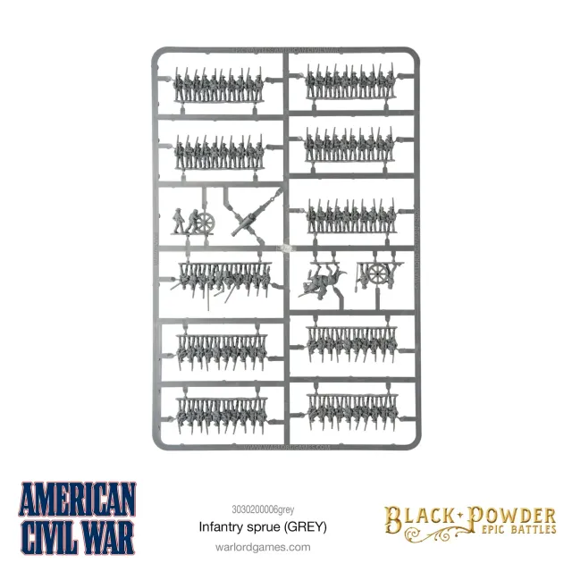 Warlord Games Epic Battles Infanterie ACW grappe grise