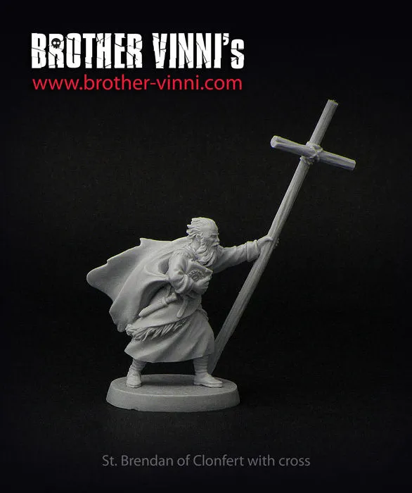 Brother Vinni Saint Brendan prêtre figurine résine 28mm moine