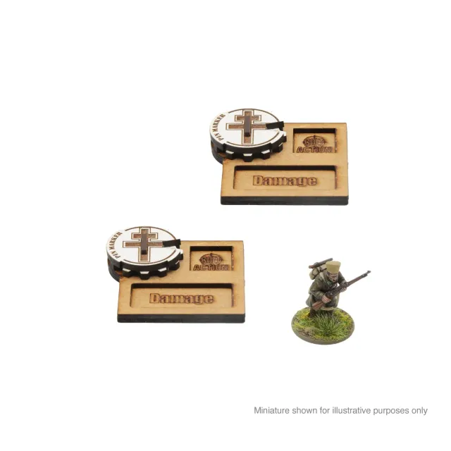 Bolt Action MDF Vehicle Pin Markers pions Free French
