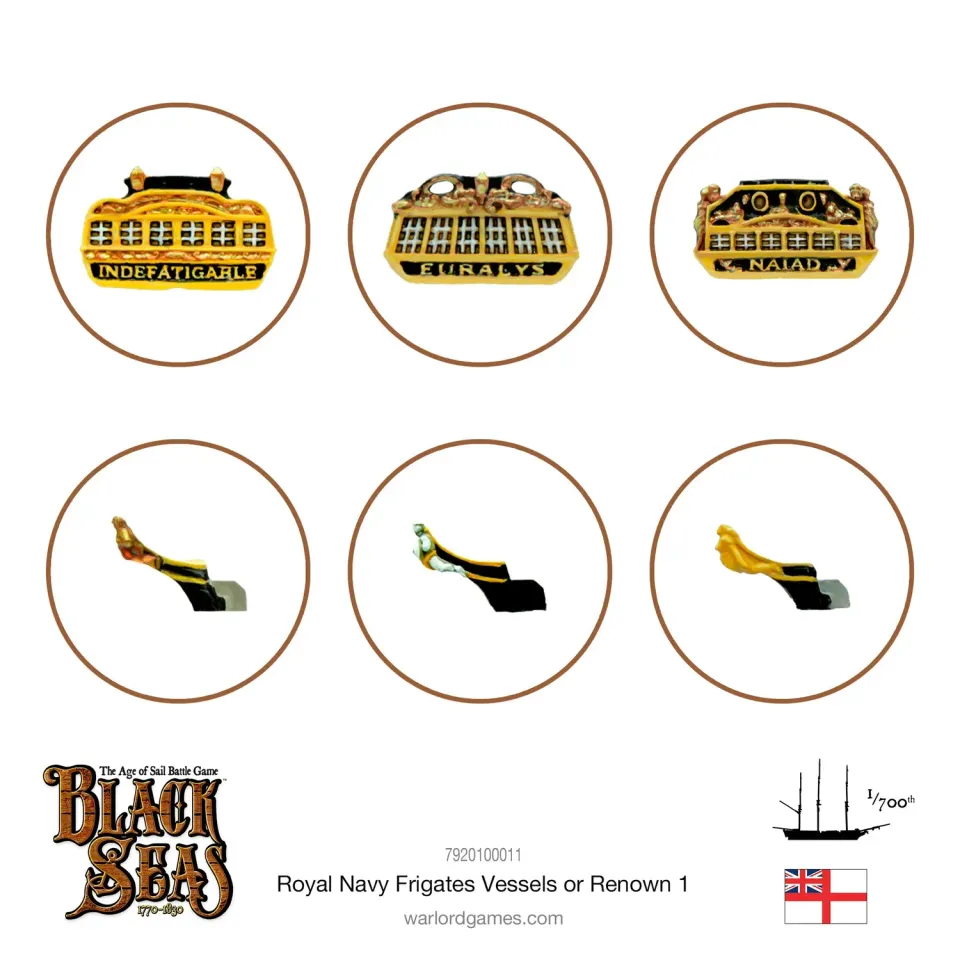 Warlord Games Black Seas Frégates Royal Navy Pack 1 métal