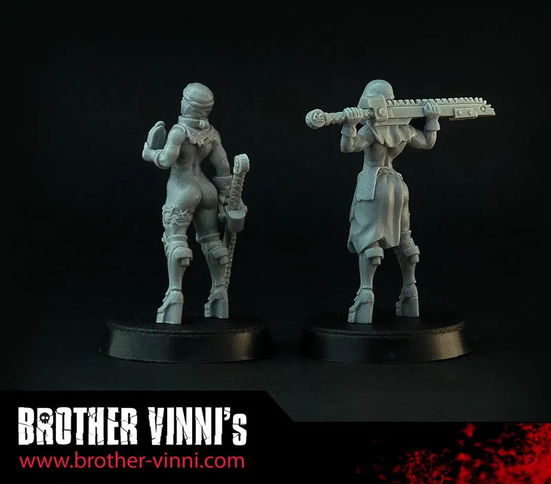 Brother Vinni Space Nuns Sisters figurine 28 mm prière
