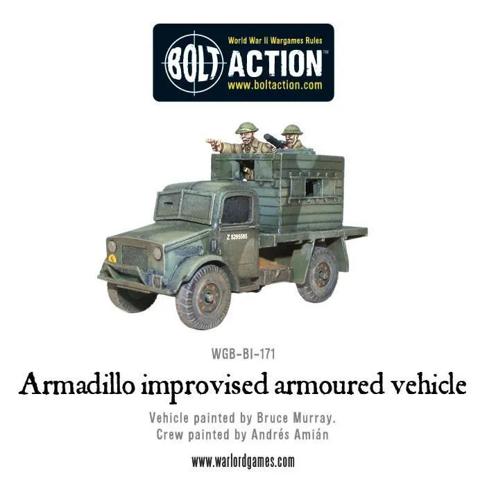 Bolt Action Armadillo véhicule blindé improvisé résine métal