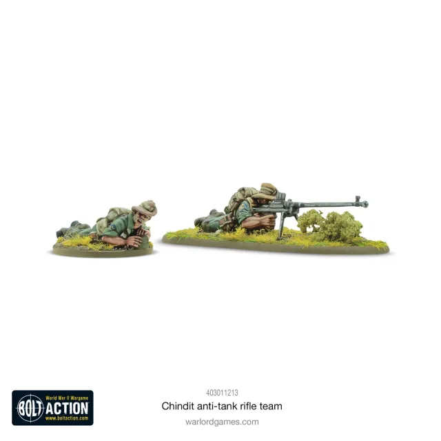 Bolt Action Chindit anti-tank rifle team équipe antichar métal