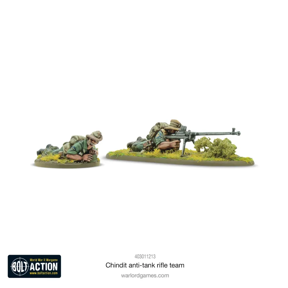 Bolt Action Chindit anti-tank rifle team équipe antichar métal