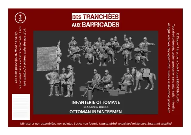 Des Tranchées aux Barricades Infanterie Ottomane figurines 28mm résine