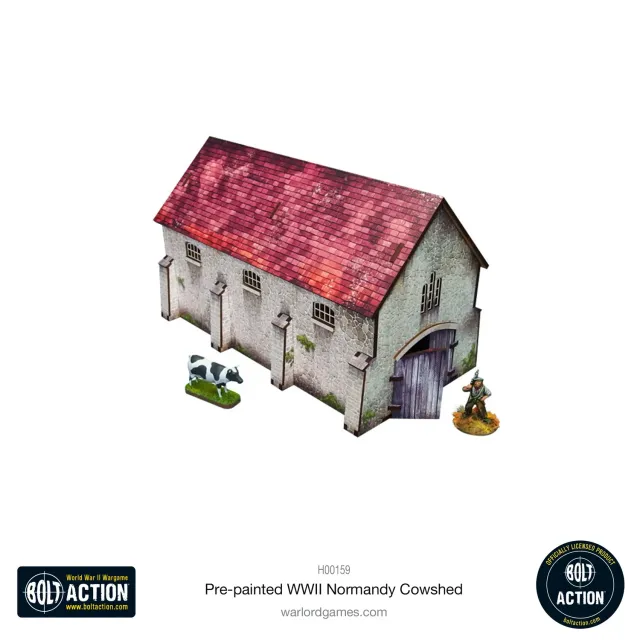 Bolt Action WWII Normandy Cowshed décor prépeint 28mm