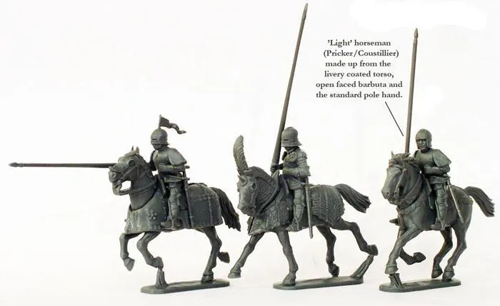 Bolt Action Wars of the Roses Mounted Men-at-Arms (1450-1500) figurines plastique 12