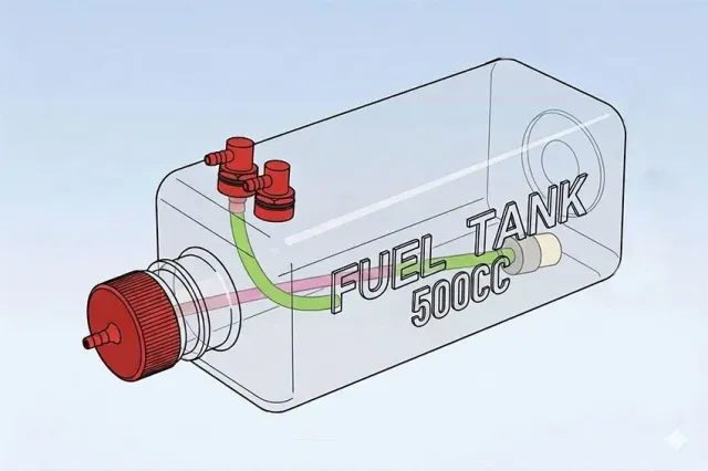 Black Horse Model Fuel Tank 500cc réservoir carburant 500 ml à l’unité