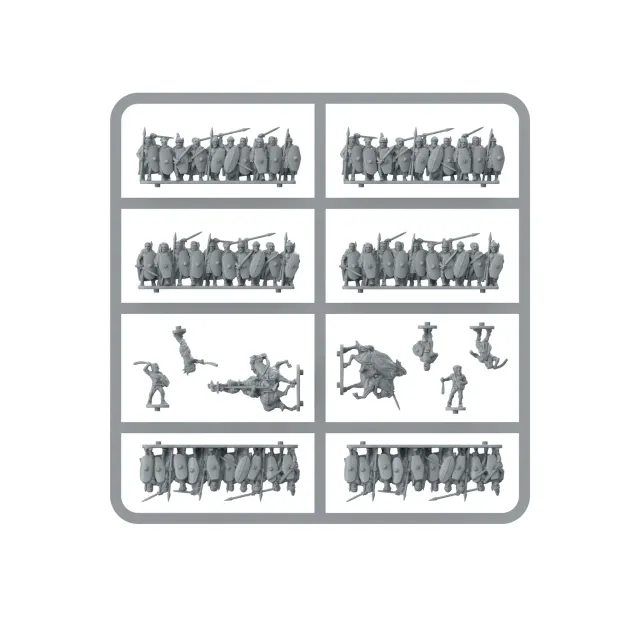 Bolt Action Hail Caesar Celt Warriors grappe grise plastique