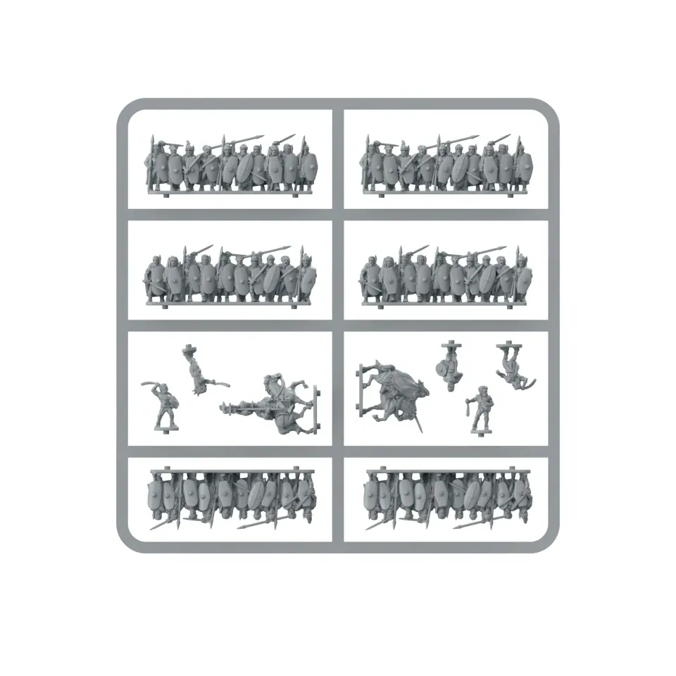 Bolt Action Hail Caesar Celt Warriors grappe grise plastique
