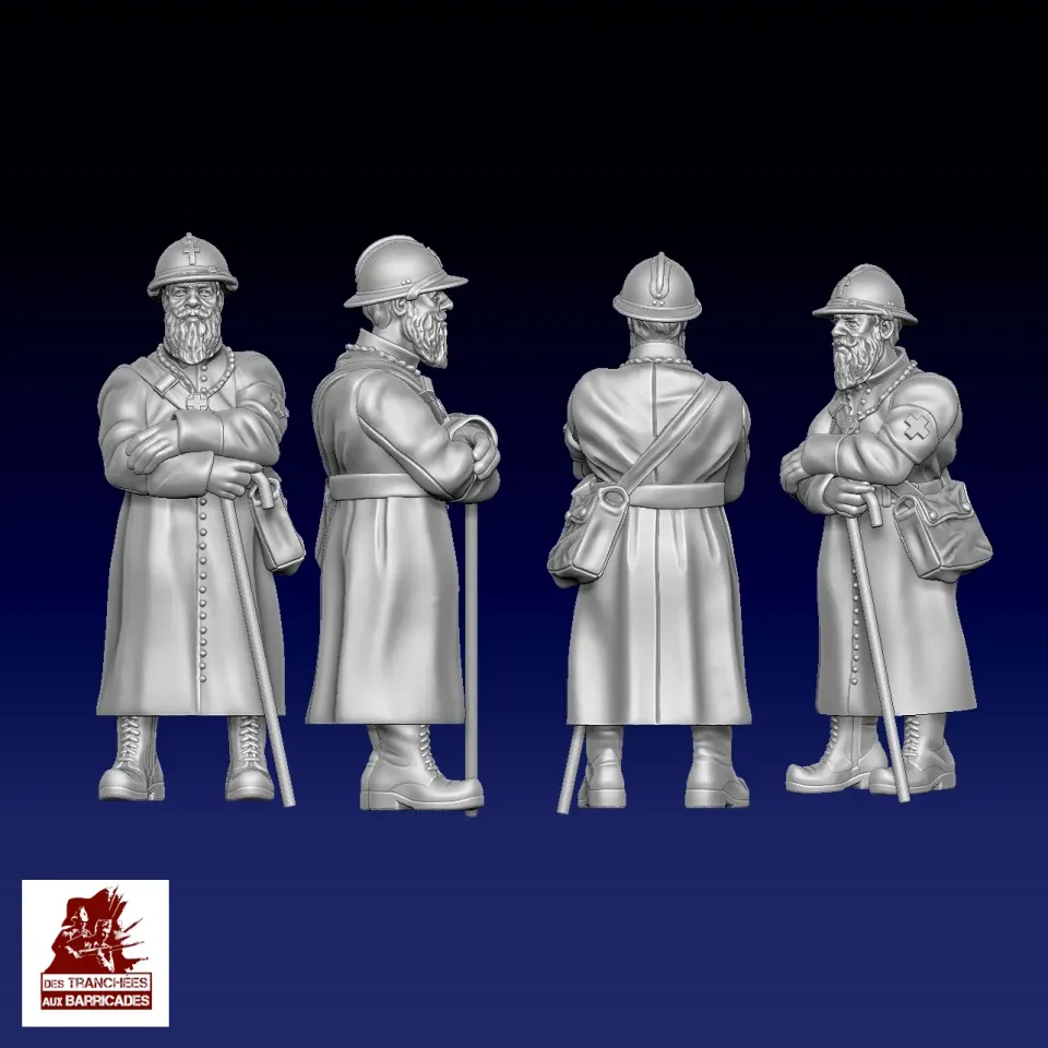 Des Tranchées aux Barricades Aumônier militaire fichier STL 28mm