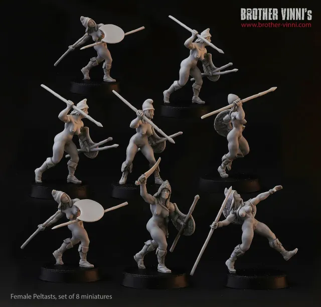 Brother Vinni Peltastes Grecques figurines 28 mm lot 8 résine