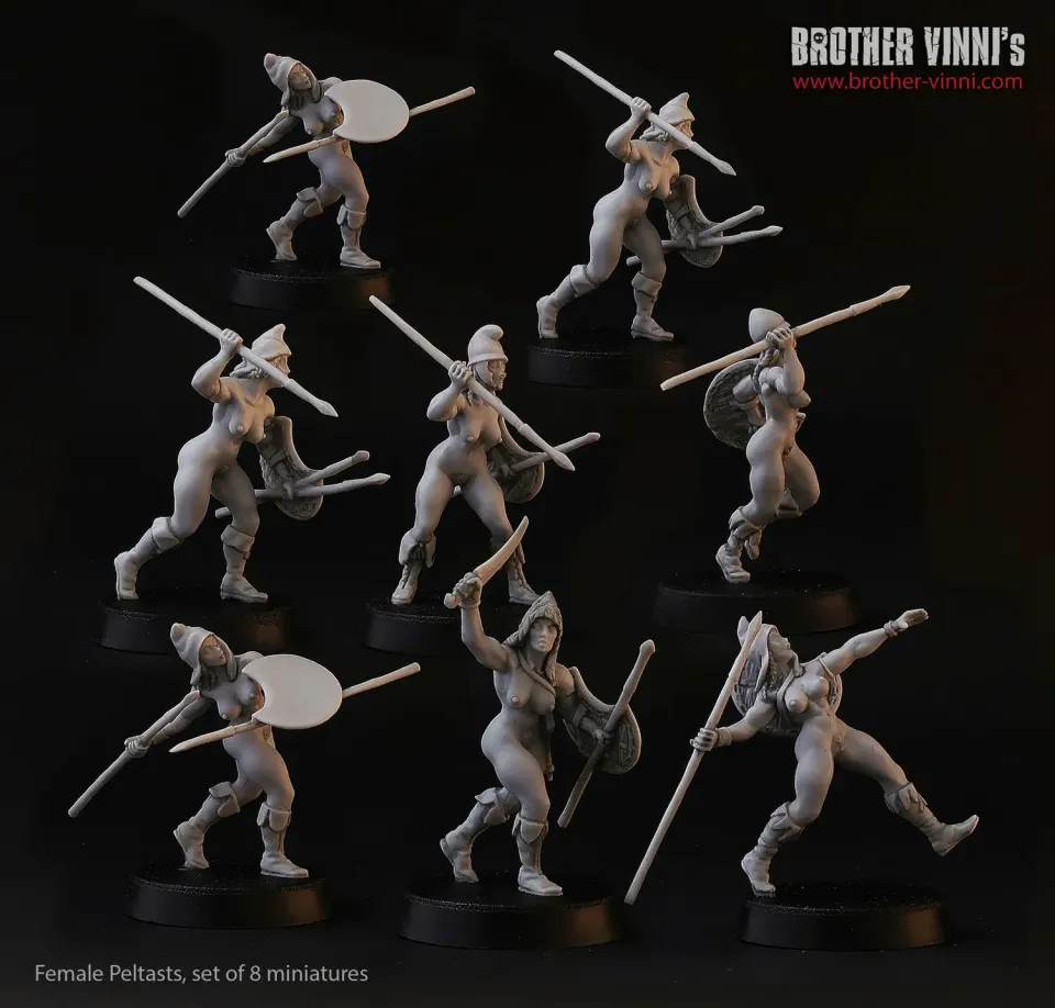 Brother Vinni Peltastes Grecques figurines 28 mm lot 8 résine