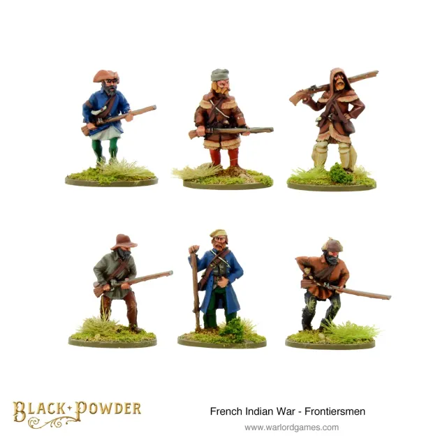 Bolt Action Black Powder Frontiersmen figurines métal 6 pièces