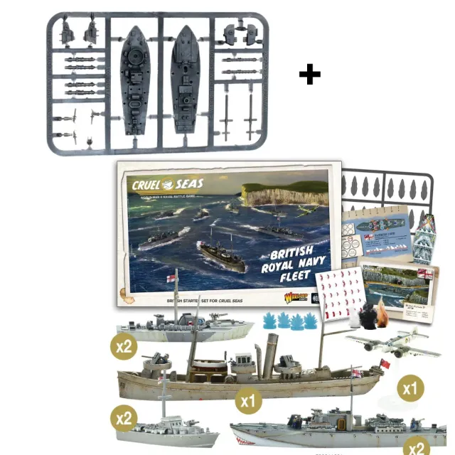 Warlord Games Cruel Seas Royal Navy Fleet coffret bateaux 1/300