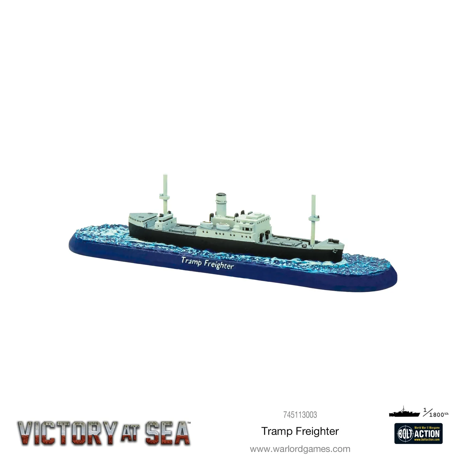 Warlord Games Victory at Sea Tramp Freighter navire résine convoy