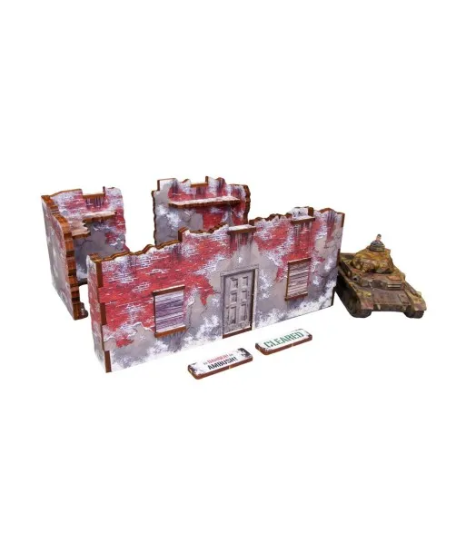 Micro Art Studio maison ruine enneigée décor 28mm 3 parties