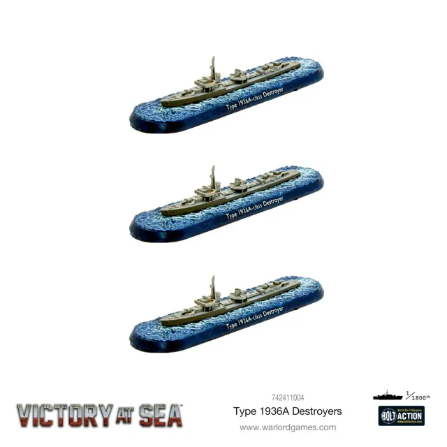 Warlord Games Victory at Sea Type 1936A destroyers Narvik