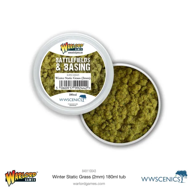 War World Scenics Battlefields Winter Grass herbe statique 2mm 180ml