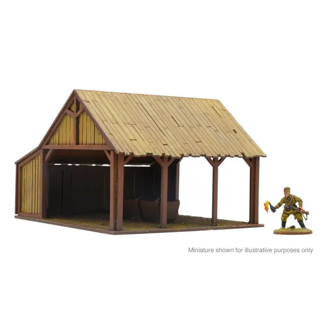 Bolt Action Feed Barn 28mm décor MDF rural