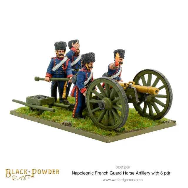 Bolt Action Black Powder Napoleonic French Guard Horse Artillery with 6 pdr canon métal