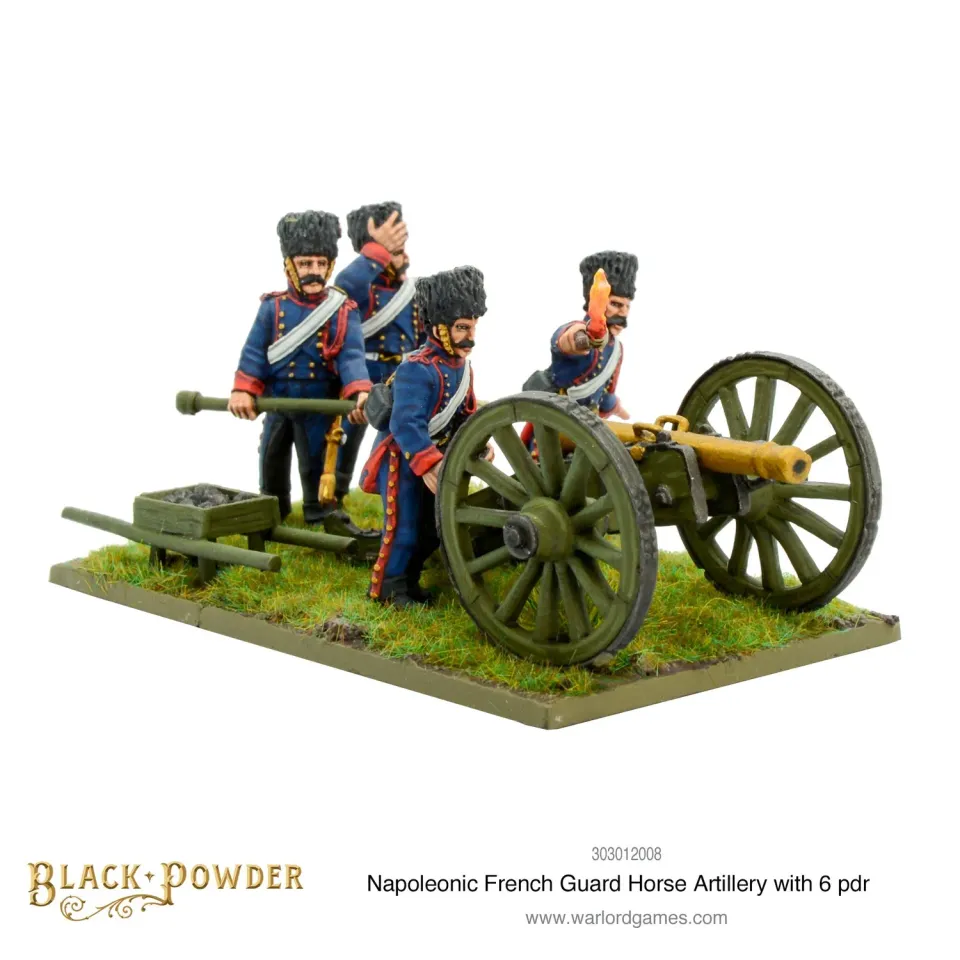 Bolt Action Black Powder Napoleonic French Guard Horse Artillery with 6 pdr canon métal