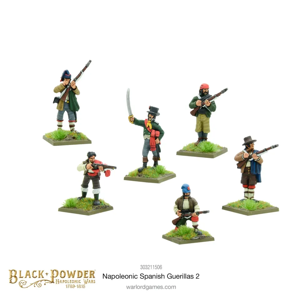 Bolt Action Napoleonic Spanish Guerillas 2 figurines métal 6 pièces