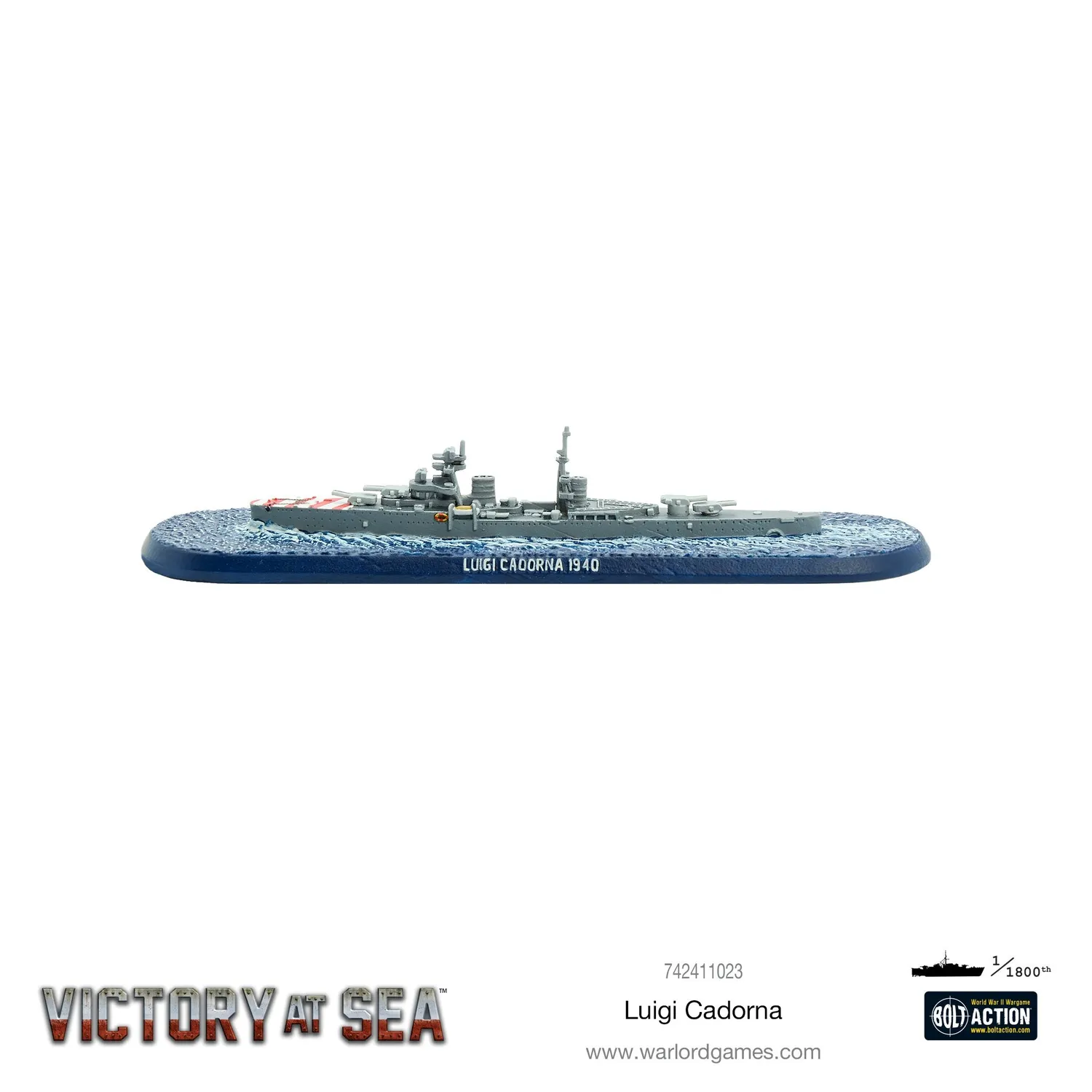 Warlord Games Victory at Sea Luigi Cadorna navire 1/1800 métal