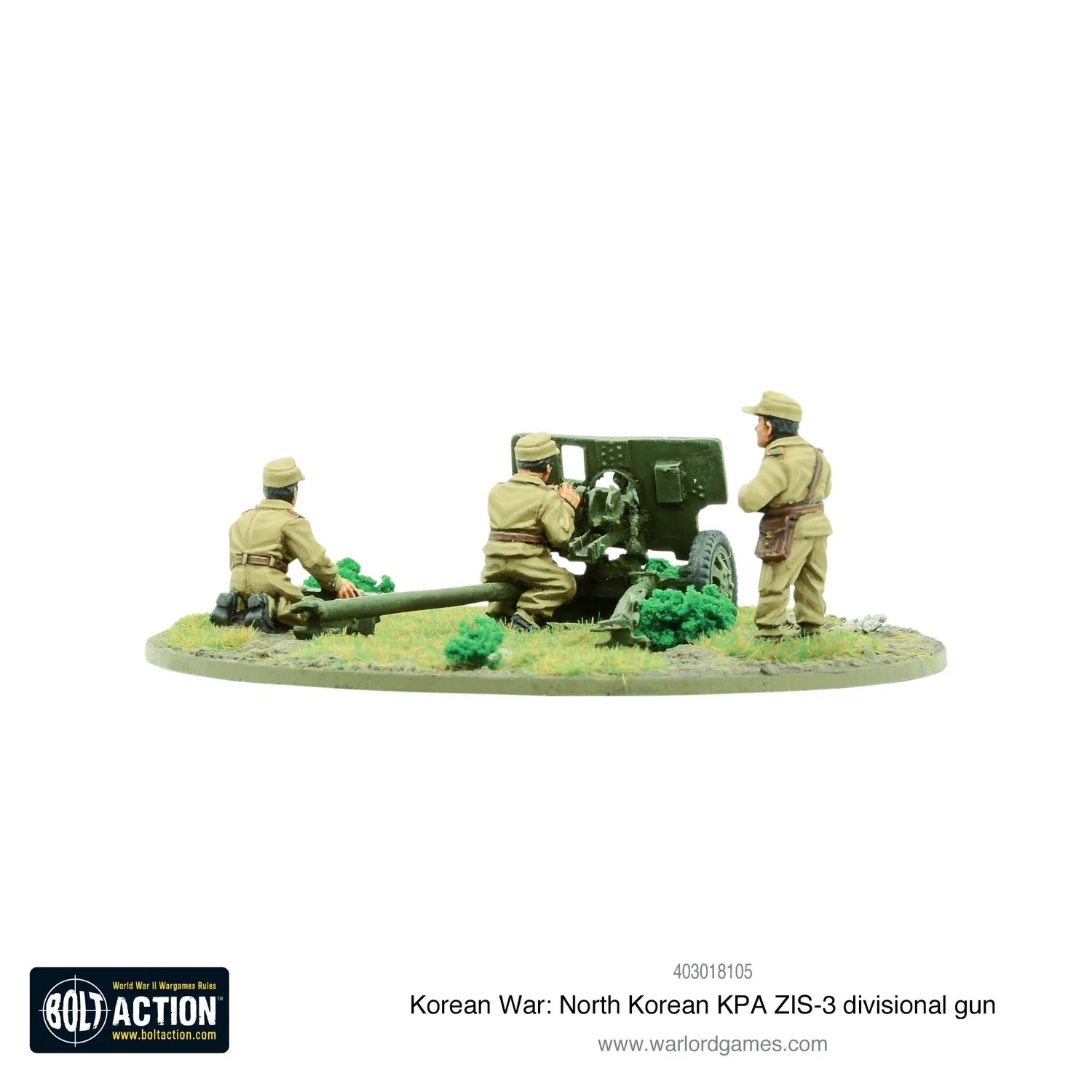 Bolt Action Korean War KPA ZIS-3 canon divisionnaire métal